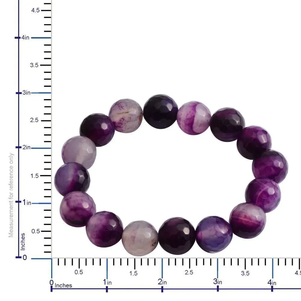 Bracelet Simulated Amethyst Set of 2